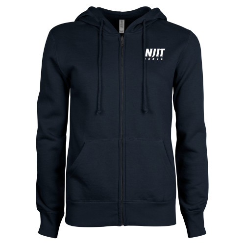  ENZA Womens Navy Fleece Full Zip Hoodie - NJIT Dance