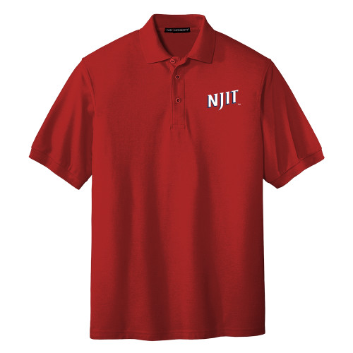  Red Silk Touch Polo - NJIT Wordmark