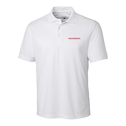 C&B White Clique Ice Pique Polo - Highlanders Wordmark