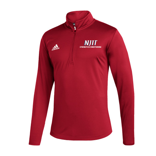  Adidas Red Entrada 1/4 Zip - NJIT Strength and Conditioning