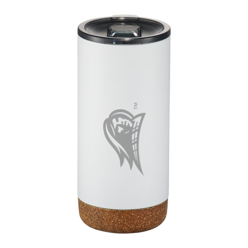  Valhalla Vacuum Insulated White Tumbler 16oz - NJIT Highlander Head Engraved