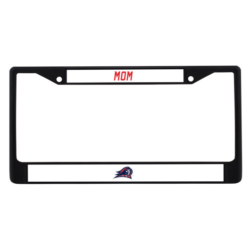  Mom Metal License Plate Frame in Black - Highlander Head