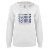 Thumbnail image for  ENZA Womens White V Notch Raw Edge Fleece Hoodie