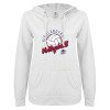 Thumbnail image for  ENZA Womens White V Notch Raw Edge Fleece Hoodie