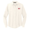 Thumbnail image for  Mercer + Mettle Womens Ivory Crepe Long Sleeve Camp Blouse