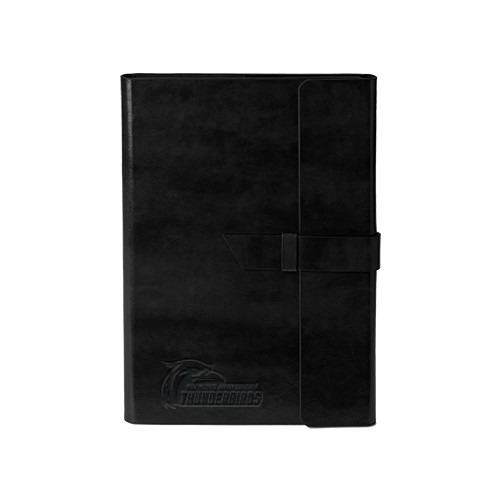  Fabrizio Junior Black Portfolio w/Loop Closure - Primary Logo Engraved