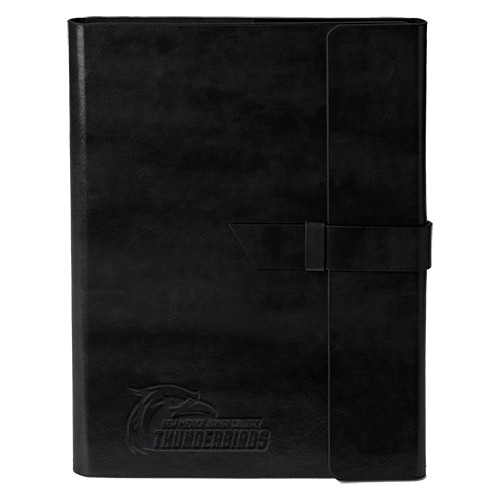  Fabrizio Black Portfolio w/Loop Closure - Primary Logo Engraved