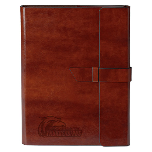  Fabrizio Brown Portfolio w/Loop Closure - Primary Logo Engraved