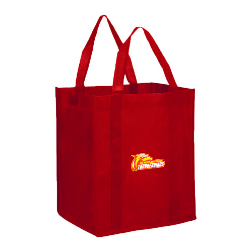  Non Woven Red Grocery Tote - Primary Logo