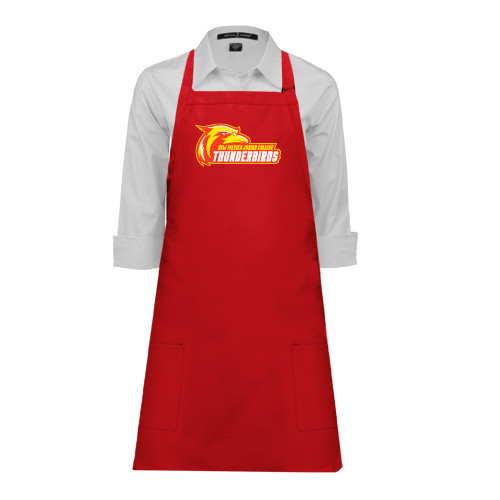  Full Length Red Apron - Primary Logo