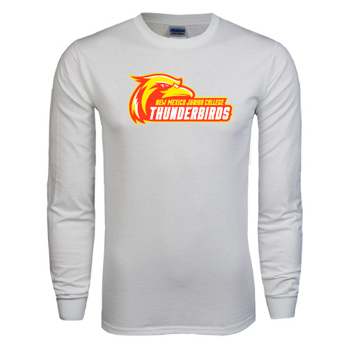  White Long Sleeve T Shirt - Primary Logo