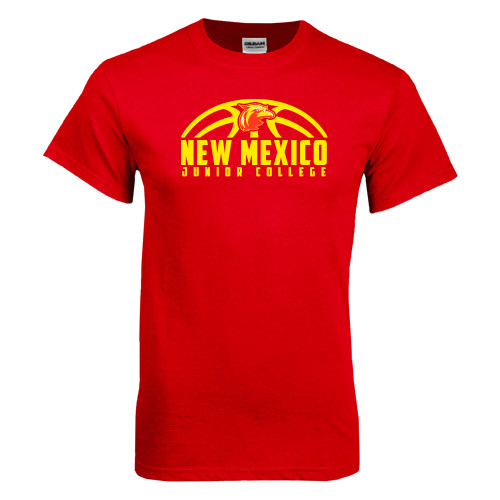  Red T Shirt - New Mexico Junior College Basketball Half Ball