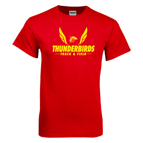  Red T Shirt - Thunderbirds Track & Field Wings