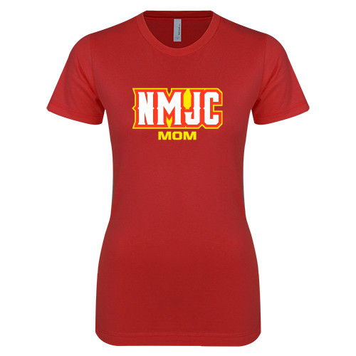 Next Level Womens Red Boyfriend Tee - Mom