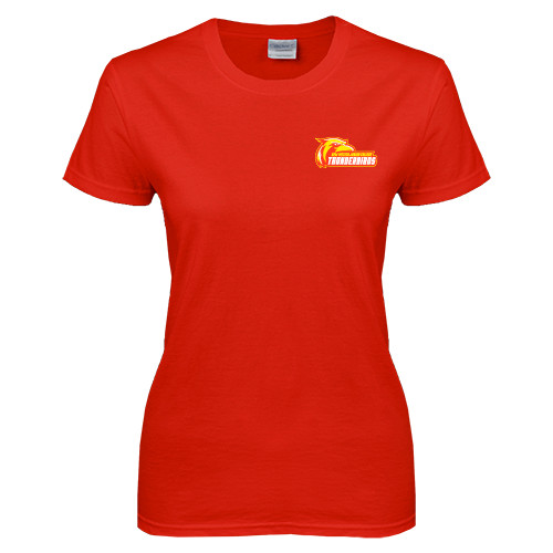  Womens Short Sleeve Red Tee - Primary Logo