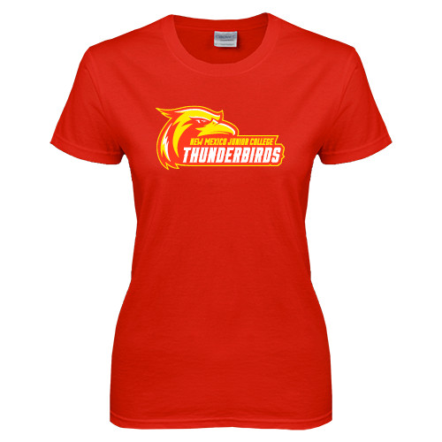  Womens Short Sleeve Red Tee - Primary Logo