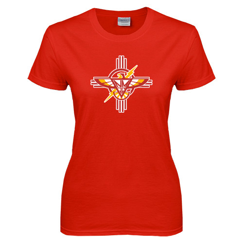  Womens Short Sleeve Red Tee - T-Bird