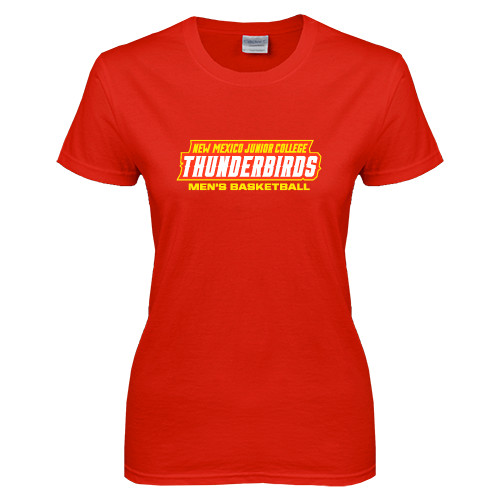 Womens Short Sleeve Red Tee - Mens Basketball