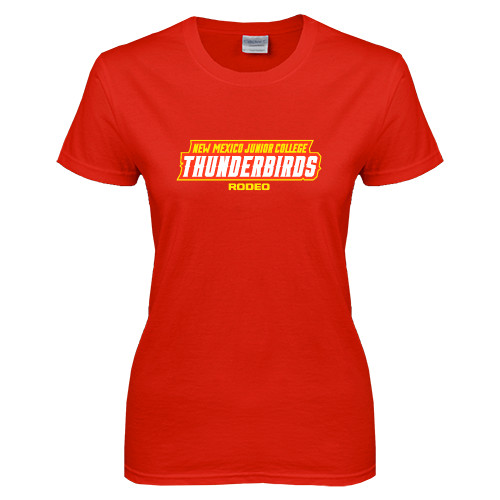  Womens Short Sleeve Red Tee - Rodeo