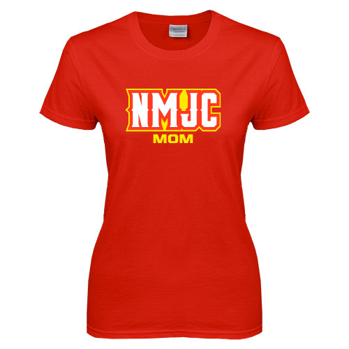  Womens Short Sleeve Red Tee - Mom