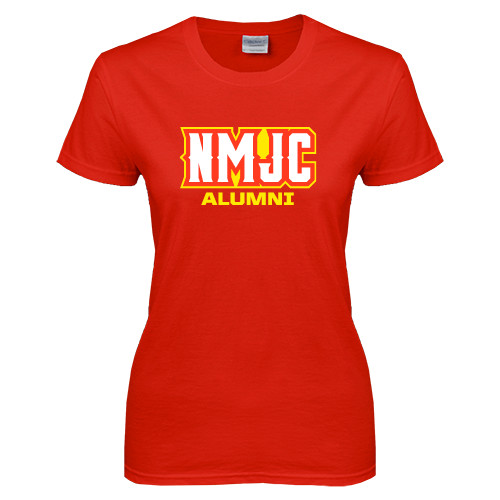  Womens Short Sleeve Red Tee - Alumni