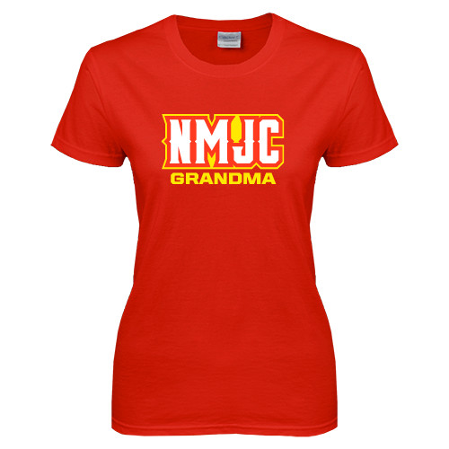  Womens Short Sleeve Red Tee - Grandma