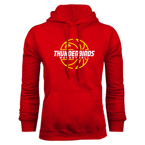  Red Fleece Hoodie - Thunderbirds Basketball Lined Ball