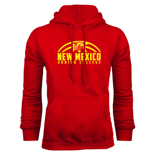  Red Fleece Hoodie - New Mexico Junior College Basketball Half Ball