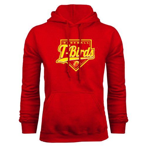  Red Fleece Hoodie - T-Birds Baseball Script and Plate