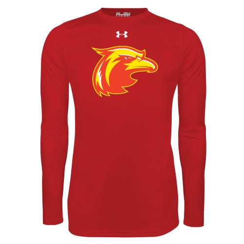  Under Armour Red Long Sleeve Tech Tee - Thunderbird Head