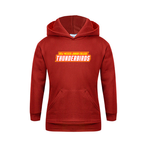  Youth Red Fleece Hoodie - Thunderbirds Word Mark