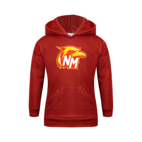  Youth Red Fleece Hoodie - NM Head Logo