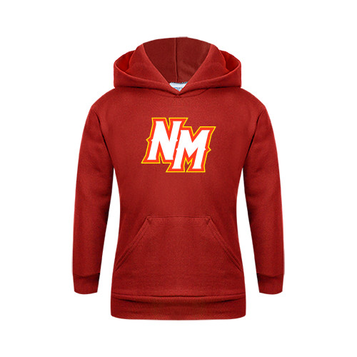  Youth Red Fleece Hoodie - NM Lettermark
