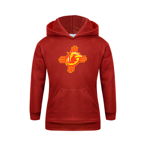  Youth Red Fleece Hoodie - Thunderbirds Zia Logo