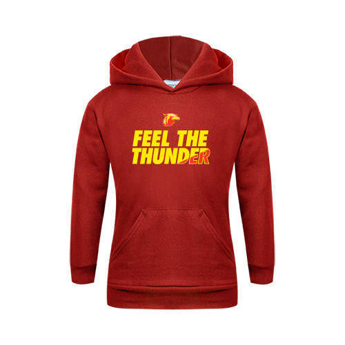  Youth Red Fleece Hoodie - Feel The Thunder