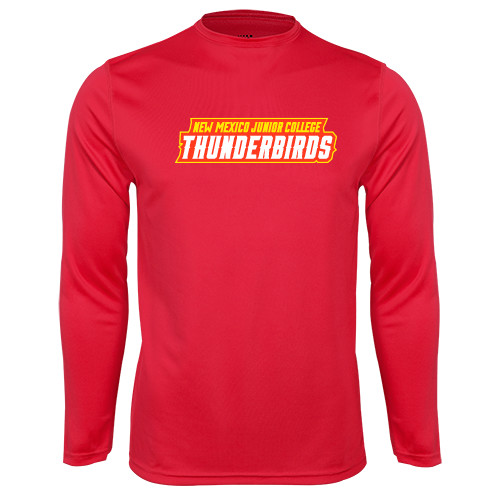  Red Performance Long Sleeve Shirt - Thunderbirds Word Mark