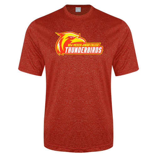  Red Heather Performance Contender Tee - Primary Logo