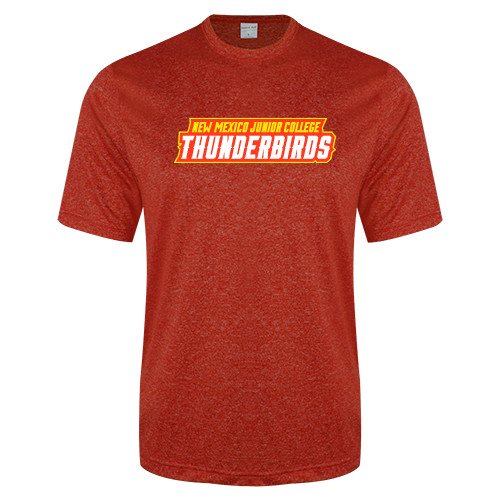  Red Heather Performance Contender Tee - Thunderbirds Word Mark