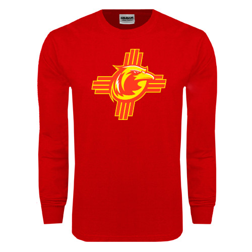 Red Long Sleeve T Shirt - Thunderbirds Zia Logo