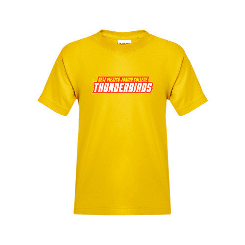  Youth Gold T-Shirt - Thunderbirds Word Mark