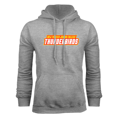  Grey Fleece Hoodie - Thunderbirds Word Mark