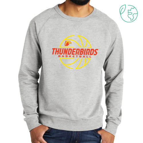  Allmade Light Grey Organic French Terry Crewneck Sweatshirt - Primary Logo