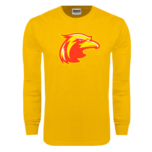  Gold Long Sleeve T Shirt - Thunderbird Head