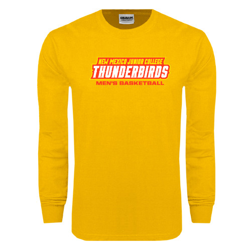  Gold Long Sleeve T Shirt - Mens Basketball