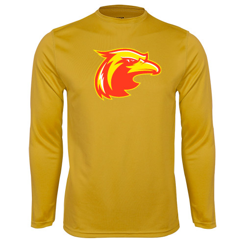  Gold Performance Long Sleeve Shirt - Thunderbird Head