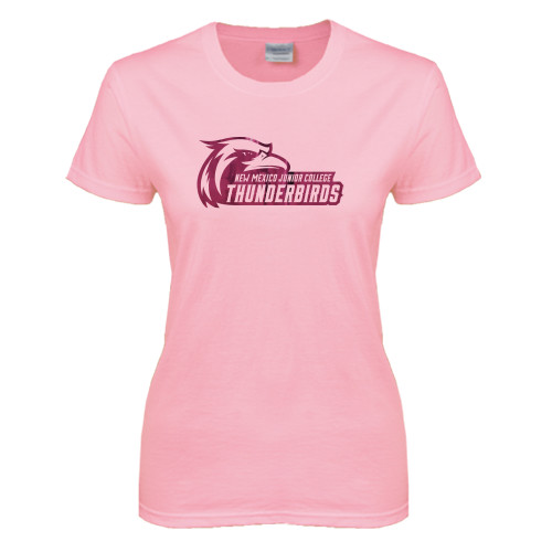  Womens Pink Short Sleeve Tee - Primary Logo Foil