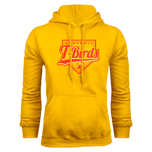  Gold Fleece Hoodie - T-Birds Baseball Script and Plate