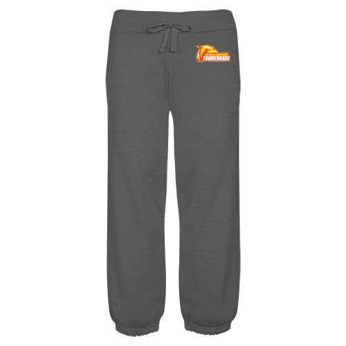  ENZA Womens Dark Heather Banded Fleece Capri - Primary Logo