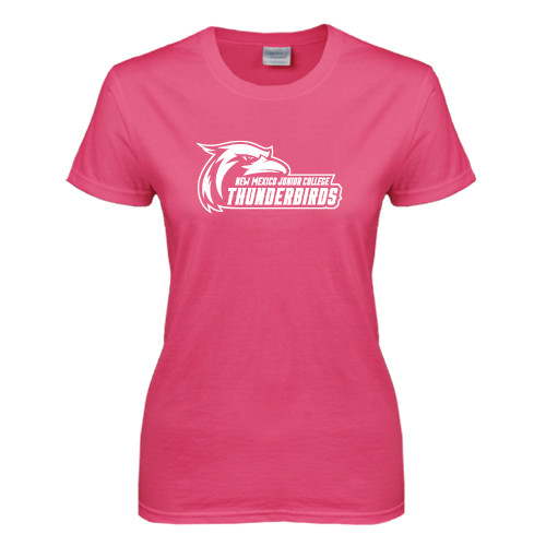  Womens Hot Pink Short Sleeve Tee - Primary Logo
