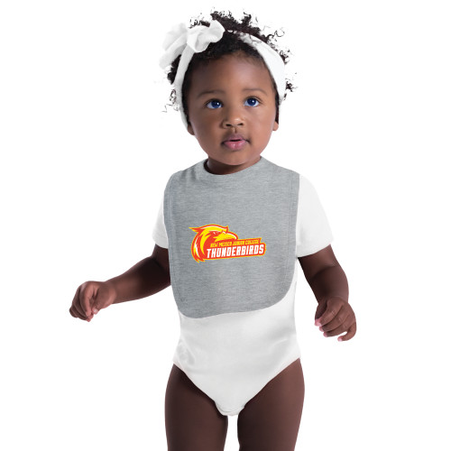  Grey Baby Bib - Primary Logo